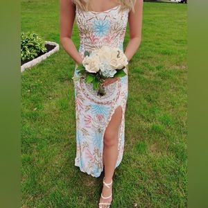 Rachel Allan 70002 Prom Dress White-multi Size 2